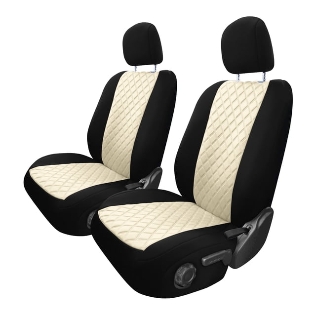 For 2020-2024 Jeep Gladiator FH Group Neoprene Waterproof Custom Fit Car Seat Covers - Front Set Beige