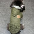 thumbnail image 3 of YOPTOP Manteau d'Hiver Épaissi pour Animal de Compagnie, Vêtement d'Extérieur pour la Randonnée, la Course et l'Exercice par Temps Froid, Veste à Capuche à Manches Longues pour Chien, Vêtements Chauds pour Chien, Kaki m, Vert, 2TG, 3 of 18