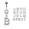 Initial Dangle Belly Ring 14G (1.6MM) #56 (G)