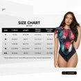 thumbnail image 4 of Picia Red Flame Wolf Head Womens One Piece Swimsuits Modest Tummy Control Bathing Suits Lace Up Slimming Swim Suit-X-Large, 4 of 9