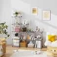 thumbnail image 3 of Wire Cube Storage, 12-Cube Storage Organizer Metal, C Grids Storage Bins Shelving, Modular Bookshelf Shelf, Closet Cabinet Ideal for Bedroom, Office 36.6”L x 12.4”W 48.4”H Silver Gray, 3 of 15