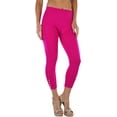 thumbnail image 2 of ToBeInStyle Women's Rhinestone Accent Ruched Capri Leggings, 2 of 7