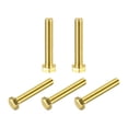thumbnail image 1 of Unique Bargains Brass Hex Bolts, M5x30mm 5 Pack Fully Thread Grade 4.8 Machine Screws, 1 of 4