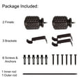 thumbnail image 4 of UTOPIA ALLEY Wall Mounted 3/4 Inch Curtain Rod - Curtain Rods For Windows 48 to 86 Inch, Adjustable Drapery Rods, Oil rubbed bronze Bedroom Curtain Rods, Tapestry Poles (Oil rubbed bronze, 48"-86"), 4 of 8