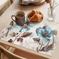 thumbnail image 3 of Rustic Blue Placemats Set of 2, Broccoli Flower Leaf Farmhouse Vintage Brown Non-Slip Place Mats Washable Table Mats for Kitchen Dining Table Decorations Indoor/Outdoor, 3 of 9