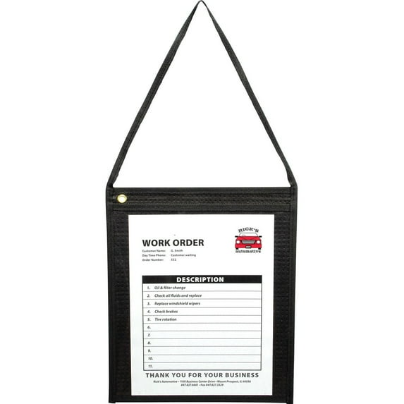 C-Line Fabric Hanging Strap Shop Ticket Holders - 12" x 9" x - Fabric - 15 / Box - Clear | Bundle of 2 Boxes
