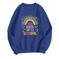 thumbnail image 4 of Xuyuer Women 100 Days of School Sweatshirt: Funny Teacher Shirts School Teaching Long Sleeves Teachers Gifts Tops Teacher Graphic T-Shirts School Days Tee Tops, 4 of 6