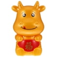 thumbnail image 2 of Ox Shape Piggy Bank Desktop Adornment Golden 16x8.5cm Saving Ornament 1Pcs, 2 of 4