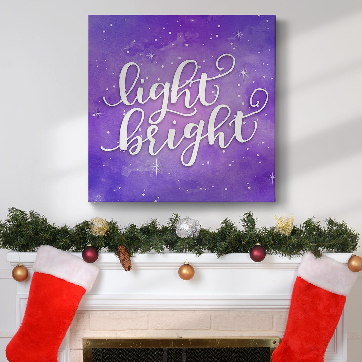Light Bright Handlettering- Gallery Wrapped Canvas