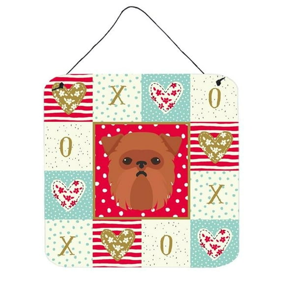 Carolines Treasures CK5188DS66 Brussels Griffon Love Wall or Door Hanging Prints Red 6HX6W multicolor