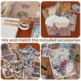 thumbnail image 3 of Retro Scrapbook Kit Vintage Scrapbooking Kit Scrapbook Paper Notepad Sticker Letter Paper Envelope Tape Card Diy Art Craft Project Making Journaling, 3 of 8