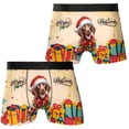 thumbnail image 3 of Merry Christmas Santa German Shorthaired Pointer Scarf Twinkling Lights Xmas Holiday All Over Print Boxer Briefs Underwear for Men Dad GSP Lover Dog Gift - 00022, 3 of 6