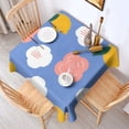 thumbnail image 6 of Floral 52" Square Waterproof Tablecloth, Floral Print Polyester Table Cover, 6 of 6
