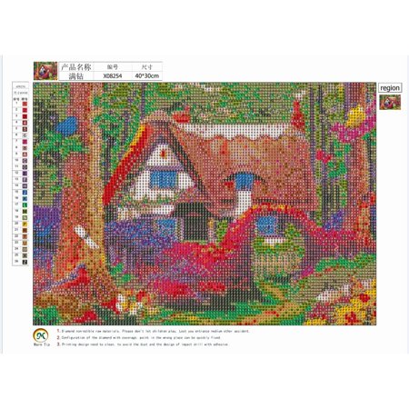 Bergerk Fashion 5D Diamond Painting Full Drill Resin Diamond Embroidery Drill Painting colorful