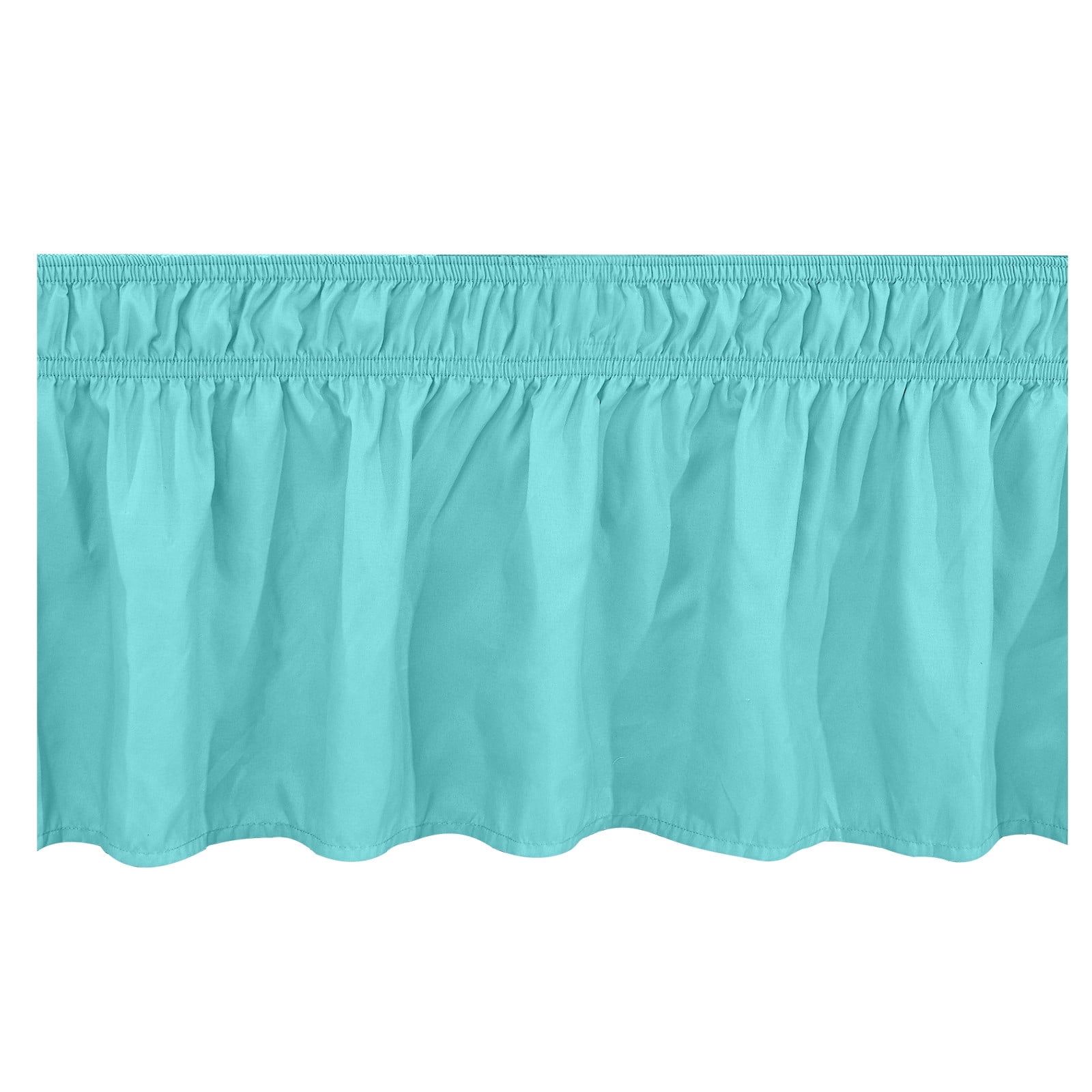 RuiJiao Elastic Wrap-Around Bed Skirt with Ruffles - Universal Fit for Queen and King Size Beds - Elegant and Easy to Use