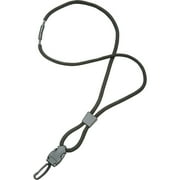 SKILCRAFT NSN6130192, Premium Round Cord Neck Lanyard, 12 Per Dozen, Black