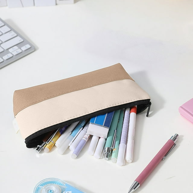 Estuche para lápices, bolsa para lápices de gran capacidad, estuche portátil para bolígrafos, papelería de oficina, bolsa de maquillaje, organizador de escritorio para universitarios, adultos, mujeres