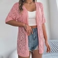 thumbnail image 2 of kamemir Womens Cardigans Lightweight Women's Casual Dressy Cardigan Sweaters Crew Lady Jacket(Pink,S), 2 of 6