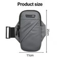 thumbnail image 2 of Hukapapa PU bolsa de fitness para exteriores brazo unisex con brazo bolsa de muñeca equipo para correr divertido gris, 2 of 5