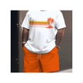 thumbnail image 1 of 1 T-shirt avec Imprimé Coucher de Soleil Tropical et Palmier Ensemble Loisirs Mode Printemps-Été pour Hommes, 1 of 7