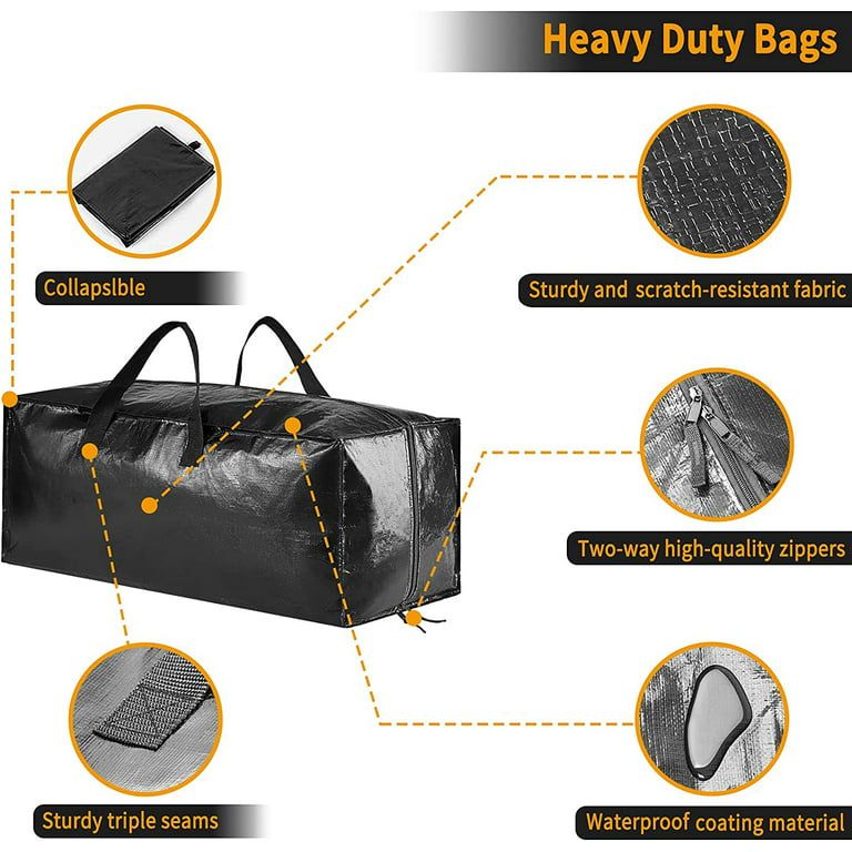 ClearSpace Heavy Duty Moving Bags or Storage Bag – Large Moving Boxes with  Backpack Straps, Zippers & Handles – Perfect for Moving, College Dorm
