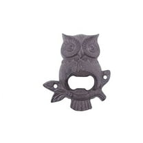 HANDCRAFTED NAUTICAL DÉCOR Cast Iron Owl Wall Mounted Bottle Opener 6"