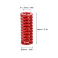 thumbnail image 2 of Uxcell Die Spring, 2 Pack 25mm OD 60mm Long Spiral Stamping Medium Load Compression Die Springs, Red, 2 of 6