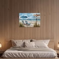 thumbnail image 2 of ZHONGYUTONG Beach Canvas Wall Art for Bathroom Coastal Pictures for Wall Seascape Paintings Seaside Print for Living Room Decor Framed (20.00" x 30.00"), 2 of 5