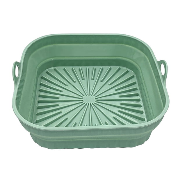 Revestimiento de Silicona Plegable para Freidora de Aire Ygjytge Cuadrado Verde