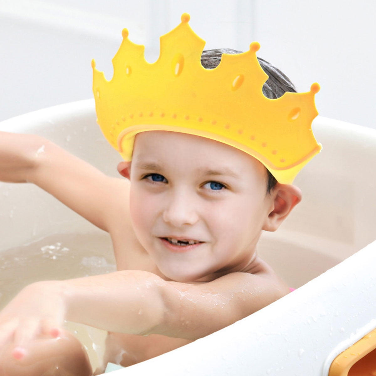 Baby Shower Caps Kids Hair Washing Shield Adjustable Crown Shampoo Bath