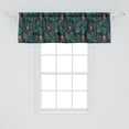 thumbnail image 2 of Ambesonne Vintage Palm Window Valance, Dark Tones Guzmania, 42" x 18", Dark Green Multicolor, 2 of 3
