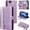 Purple, variant on Wallet Case for iPhone SE(5G) 2022 iPhone 7 iPhone 8 iPhone SE 2020, Retro Matte 9 Card Holder Slots Zipper Pocket PU Leather Closure Kickstand with Wrist Strap Flip Case-Wine Red