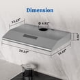 thumbnail image 4 of FIREGAS Range Hood 30 Inch Under Cabinet, Stainless Steel Stove Vent Hood with 260 CFM, 3-Speed Exhaust Fan, Energy-Efficient LED Lights Kitchen Hood, 4 of 9