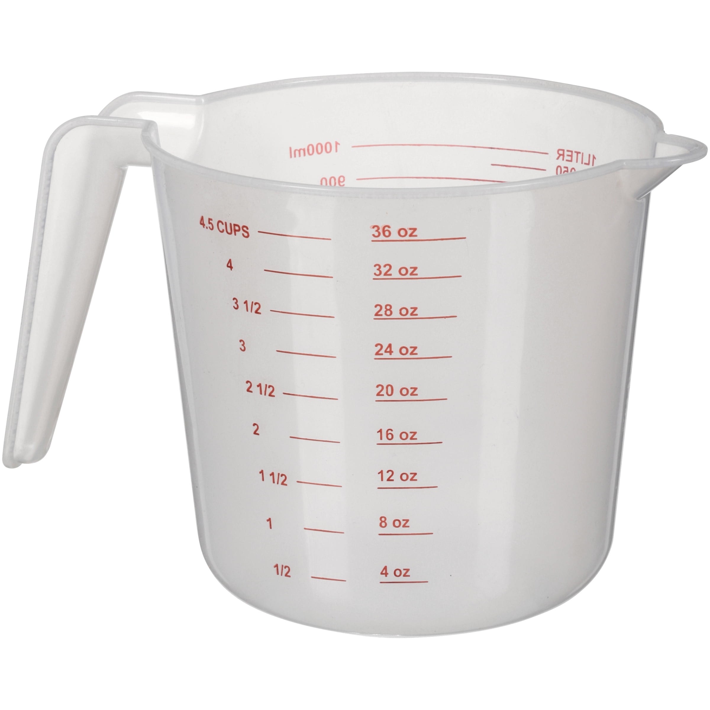 Mainstays 4 Cup PP Plastic Measuring Cup, 32 oz, Clear - Walmart.com