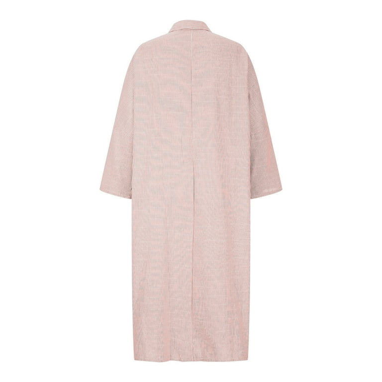 AKOEE Oversized Cotton Linen Shirt Dress, Button Up, Striped, Long Sleeve, Maxi, Red, Side Slits - Walmart.com AKOEE Oversized Cotton Linen Shirt Dress, Button Up, Striped, Long Sleeve, Maxi, Red, Side Slits - Walmart.com