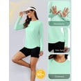 thumbnail image 5 of Pinspark UPF 50+ Rash Guard for Women Hiking Shirt Quick Dry Workout Top Long Sleeve Crewneck Running Shirts, 5 of 6