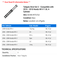 thumbnail image 2 of Tailgate Strut Set 2 - Compatible with 2016 - 2018 Honda HR-V 1.8L 4-Cylinder 2017, 2 of 2