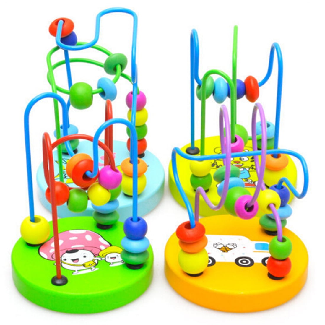 Mini Around Beads Educational Game Wooden Toys For Kids Children Baby Boys Girls 