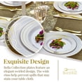 thumbnail image 3 of HEAVY DUTY PLASTIC PLATES 40 PC SET | 20 Dinner Plates | 20 Salad Plates | Elegant Plastic Dinnerware | Fine China Look | Bella Collection (Gold), 3 of 6