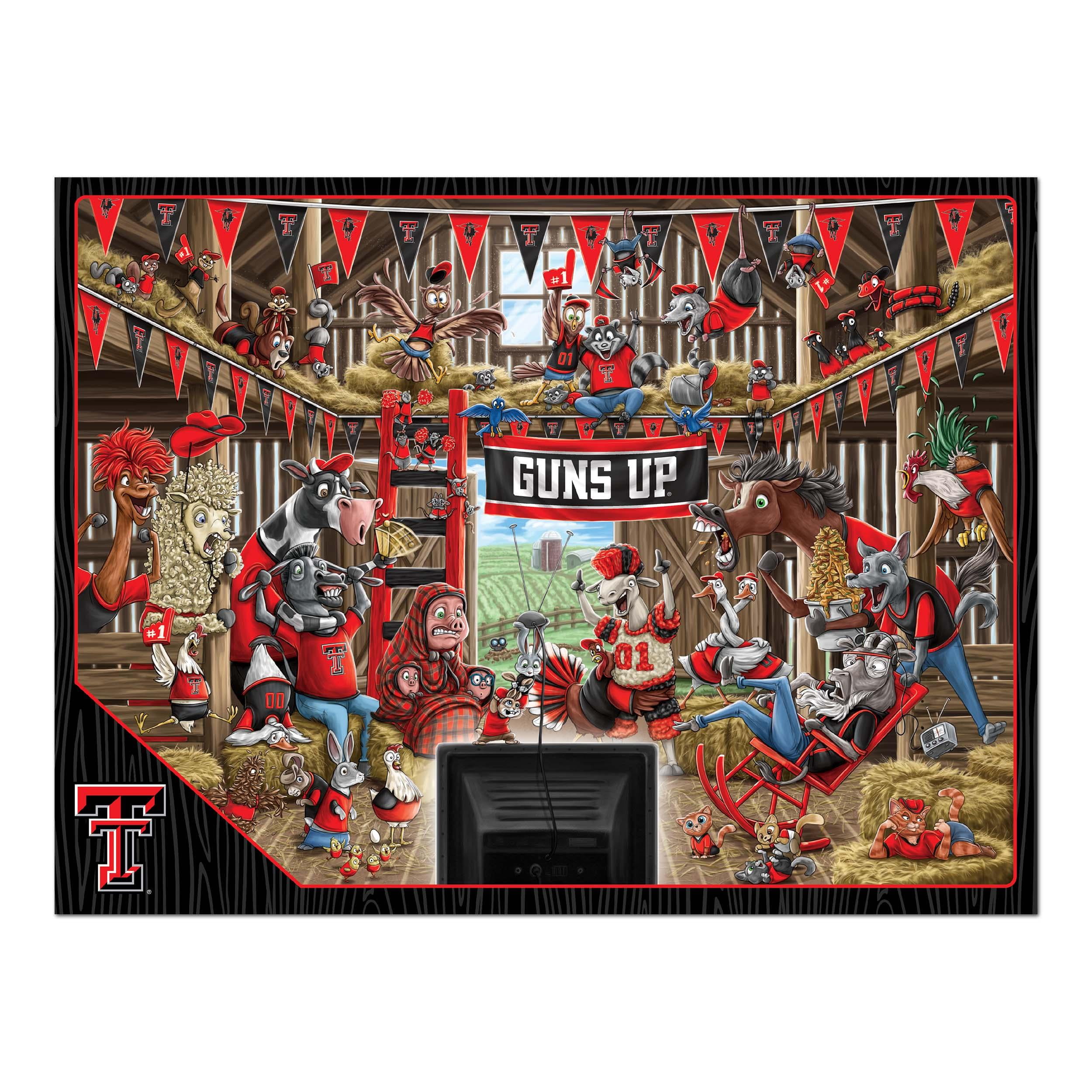 YouTheFan NCAA Texas Tech Red Raiders Barnyard Fans Puzzle - 500 Piece