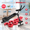 Foldable Exercise Bench Foldable Ab Trainer with LCD Monitor for Home Gym, Adjustable Sit-Up ...