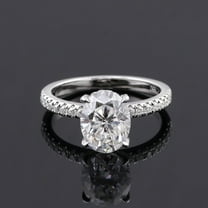 solitaire jewels 2.75CT Oval Moissanite Hidden Halo Engagement Ring For Women, 10K Rose Gold