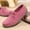Pink, variant on Big Size Women's Casual Loafers Slip On Leather Shoes Lightweight Casual Walking Shoes Female Moccasins Classic Penny Loafer Flats Boat Shoes