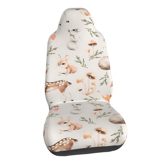 Cute Forest Animals Car Seat Covers Stretch Car Seat Protectors Universal Fit
