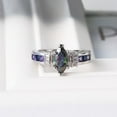 thumbnail image 2 of Colorful purple diamond finger circle European popular diamond creative, 2 of 9