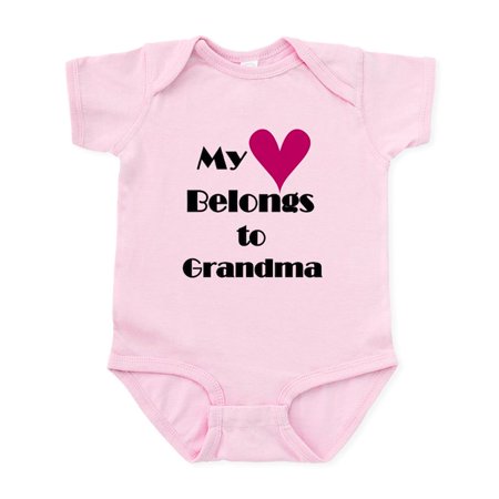 

CafePress - My Heart Belongs To Grandma Infant Bodysuit - Baby Light Bodysuit Size Newborn - 24 Months