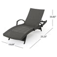 thumbnail image 3 of Salem Outdoor Wicker Arm Chaise Lounge with Cushion - Set of 2, 3 of 11