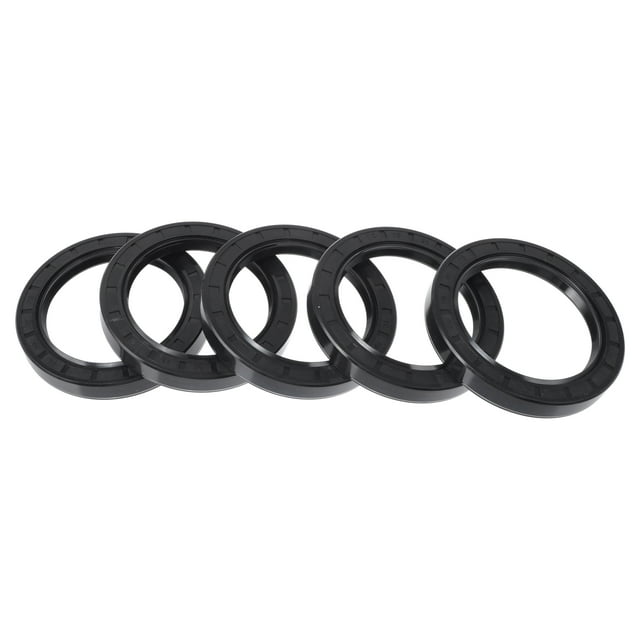 Sello de aceite universal Unique Bargains TC de doble labio con resorte de acero, sello de eje rotativo 70x95x13mm, caucho NBR negro de alta presión, 5 Pcs