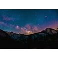 thumbnail image 2 of wall26 - Colorful Nebula on Starry Night Sky Over Mountain - Removable Wall Mural | Self-Adhesive Large Wallpaper - 100x144 inches, 2 of 6