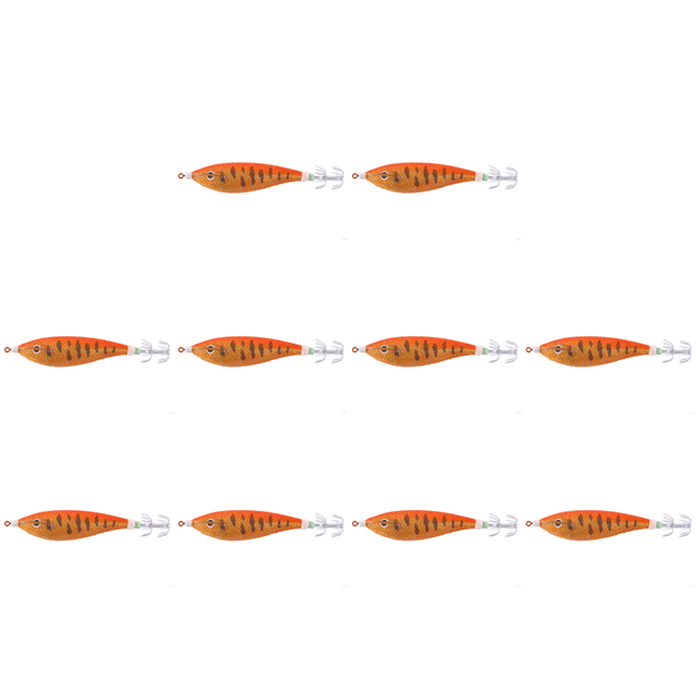 Anzuelos Calamar Brillantes 11CM/13 4G Señuelo Pesca Horizontal Artificial () Color Naranja